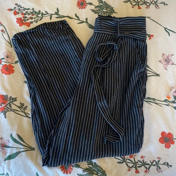 Striped Black Pants - Picture 1 of 8